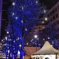 Striking blue trees and fairy lights (1167 visits) Christmas market at Potsdamer Platz Striking blue trees and fairy lights